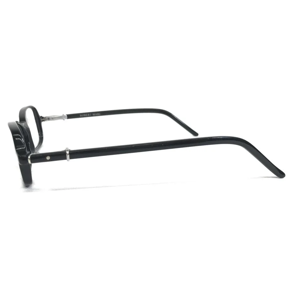 Robert Marc Eyeglasses Frames 112-10 Black Silver Cat Eye Rectangular 48-16-130